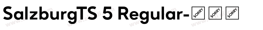 SalzburgTS 5 Regular字体转换
